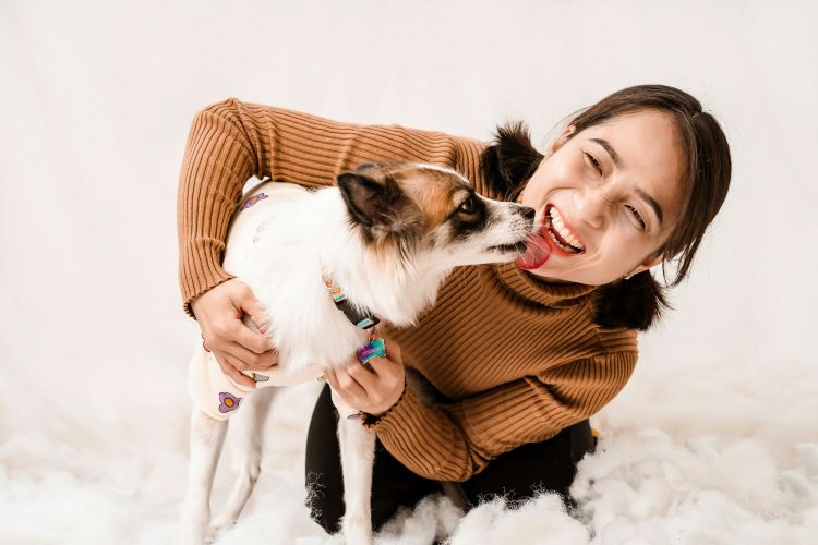 dog-licking-person