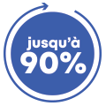 Icône de couverture jusqu’à 90%